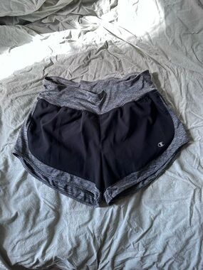 Champion Black and Gray Women's Athletic Shorts